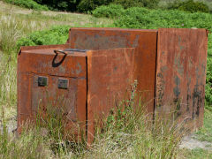 
Graig Wen Colliery, metal box, believed to have been used as a toolchest, July 2011